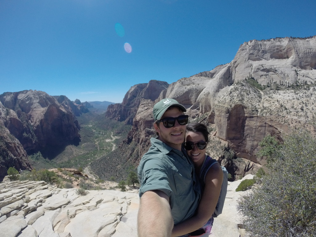 couple at the top of Angels Landing in Zion National Park, arboursabroad