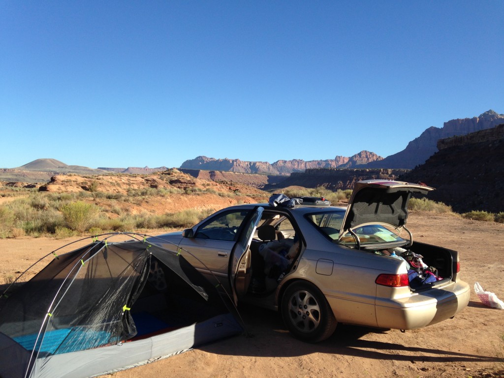 camping near Zion National Park, BLM, freecampsites.net
