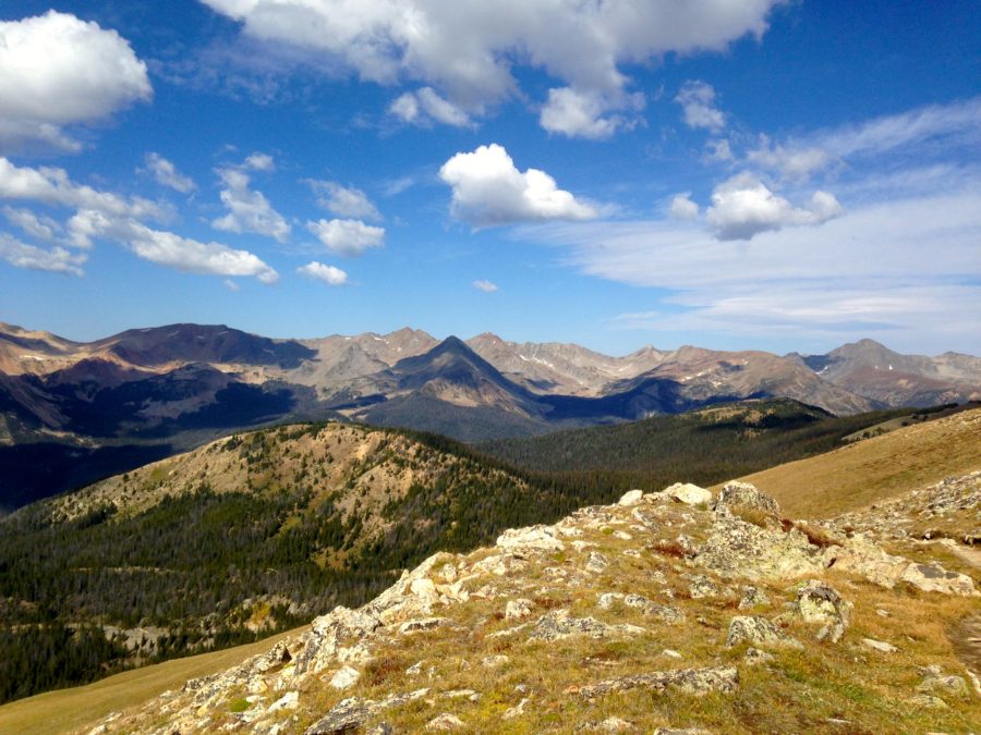 Good weather on top of the mountains in Rocky Mountain national park.