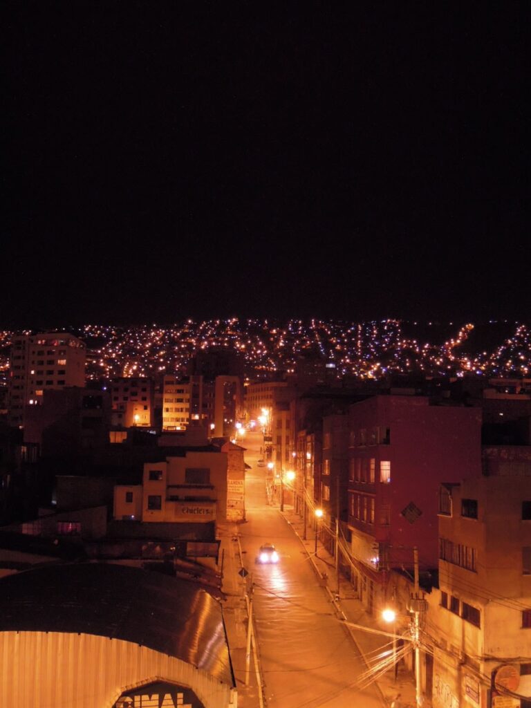 La Paz at night