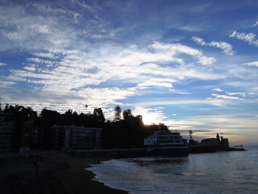 Sunset and skim boarding in Vina Del Mar.