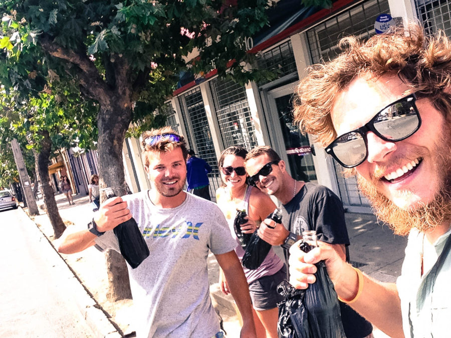 Beer and cider on the streets of Valparaiso! Yes.. after not having cider in months we finally found a place that had some. Heather was happy!
