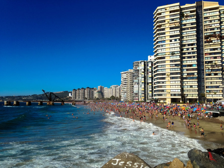 The shore of Vina Del Mar.