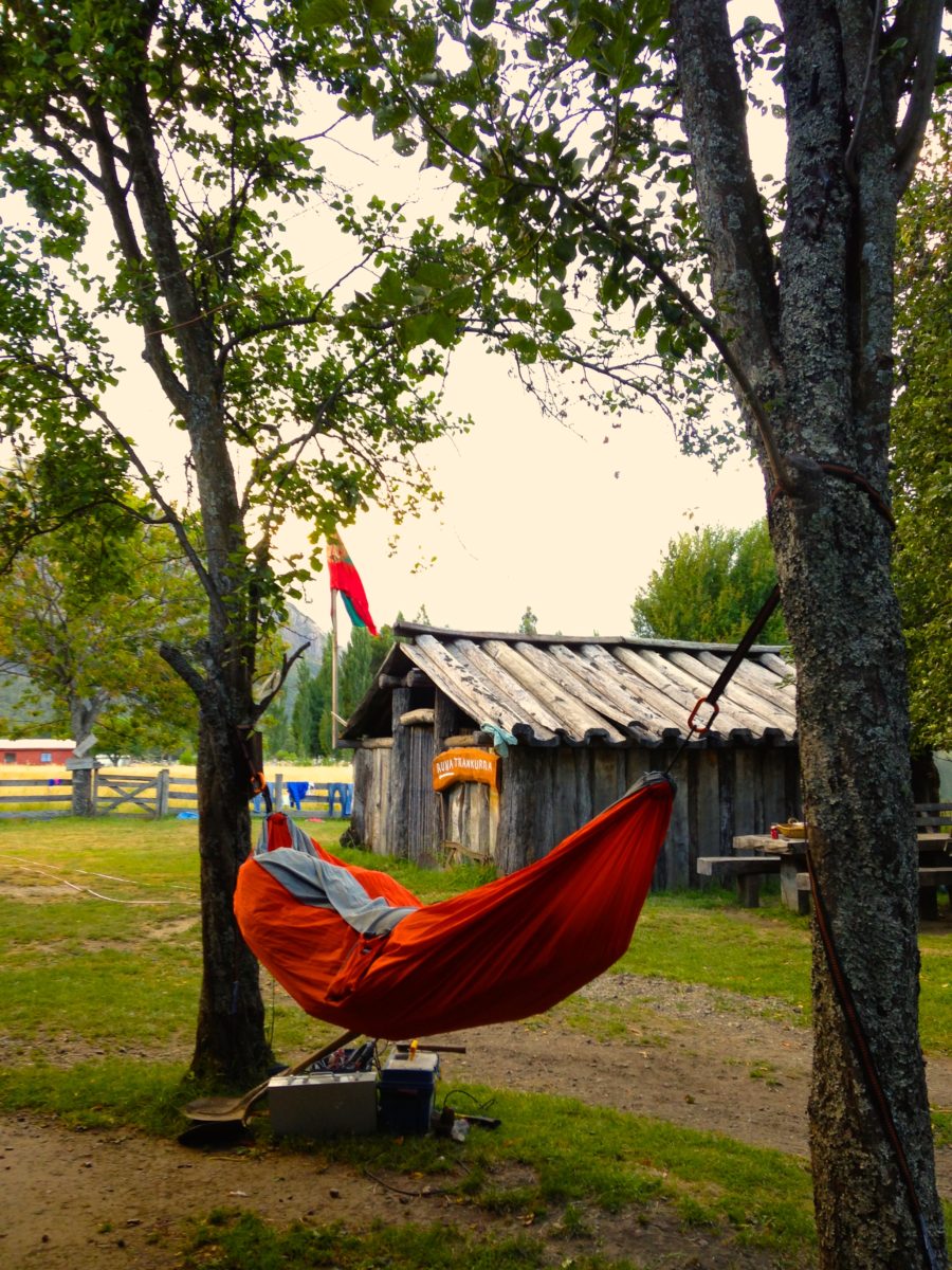 Our bed the last night on the farm! We set up the hammock the last night so we didn't have to put the tent away wet and it was a great choice!!!