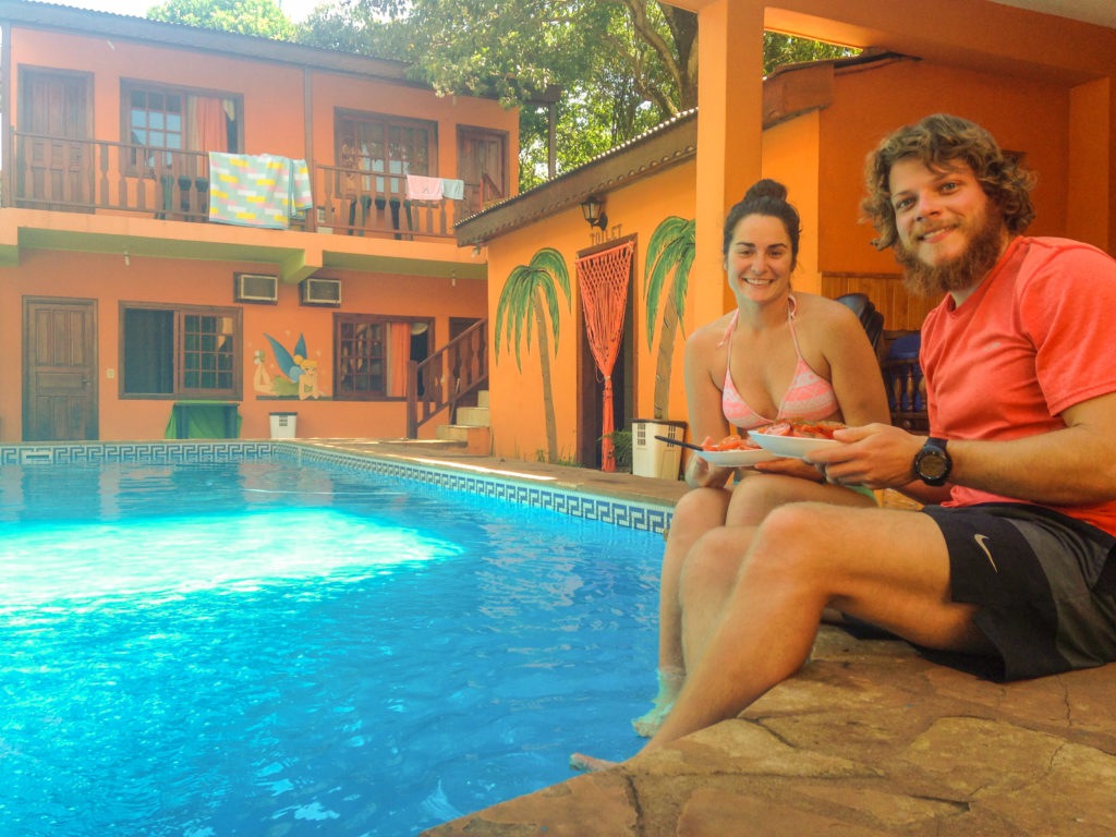 hostel pool, hostel, Puerto Iguazu, arboursabroad,