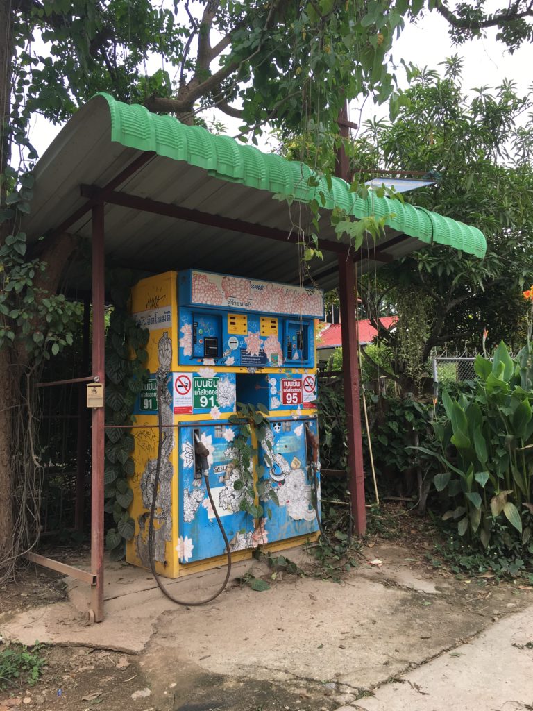 gas pump, Pai, Thailand, arboursabroad