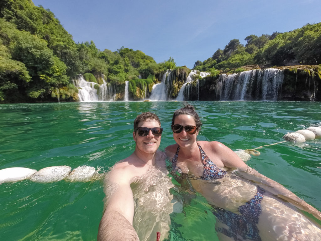 Krka waterfalls, swimming at Krka National Park, Croatia, arboursabroad, Krka map and guide