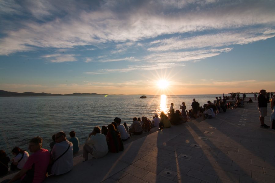 sunset from the sea organ in Zadar