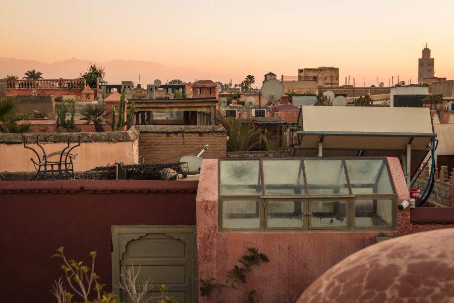 Marrakech rooftop view, Marrakech, Morocco, arboursabroad, sunset views