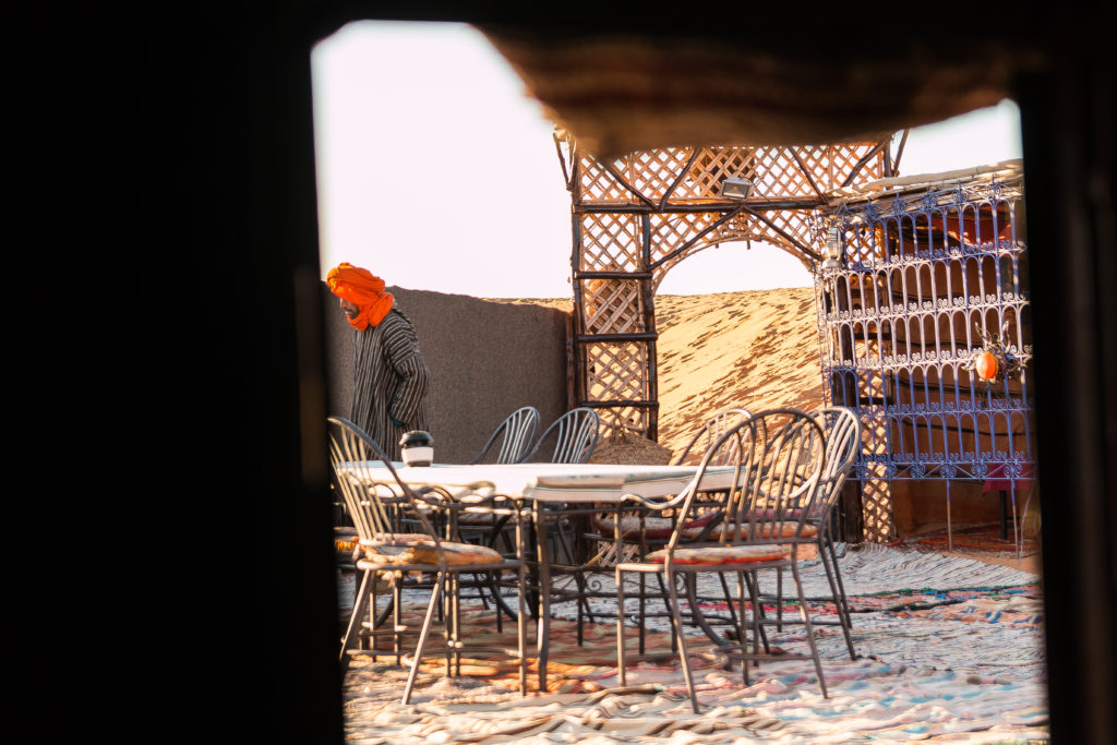 Berber camp, berber man, desert table, morocco, arboursabroad