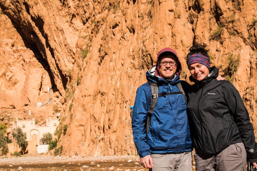 Todra Gorge, Morocco, arboursabroad, couple in the Todra Gorge