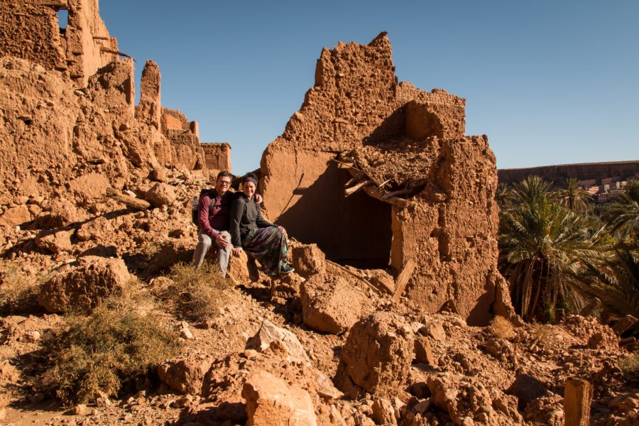 couple in Kasbah, Todra Gorge, Morocco, arboursabroad