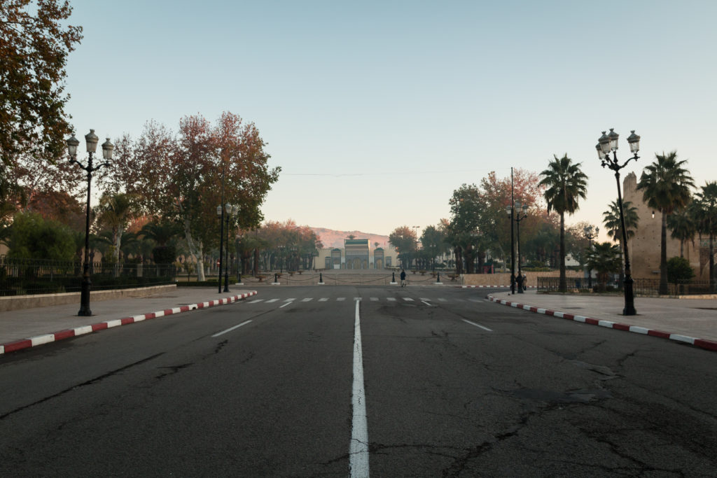 empty street, sunrise in Fez, Morocco, arboursabroad