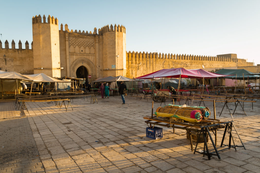 Fez market with city walls, Visiting Fez, Medina Walls, arboursabroad, Morocco