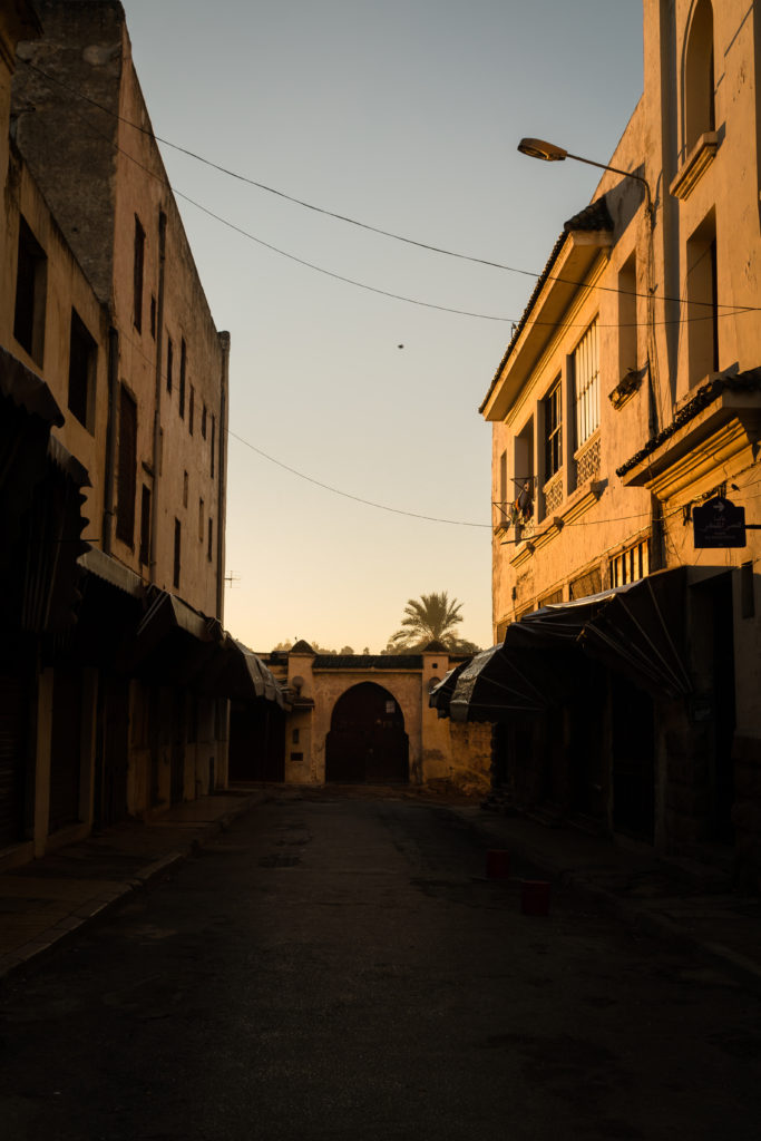 Fez street in early morning, empty street, Fez, Morocco, arboursabroad