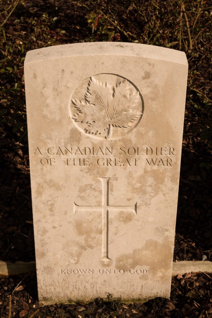 Canadian Tombstone, Tyne Cot Cemetery, Flanders, Belgium, Arboursabroad