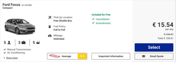 Car Hire Search, Rental Car, Ryan Air's Car Hire, arboursabroad