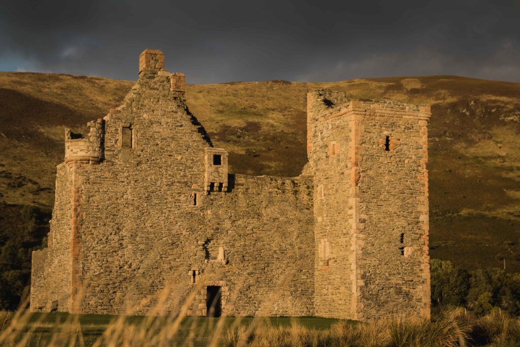 Lochranza Castle at sunset, Isle of Arran, Scottish castles, arboursabroad