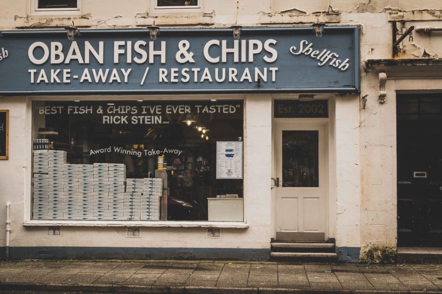 Oban Fish and Chips, chippy shop, Oban, Scotland, arboursabroad, things to eat in Oban