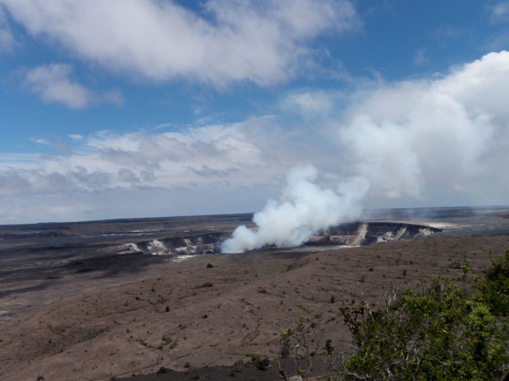 Hawaii Volcanoes National Park, Hawaii, USA, erupting, steam, caldera, arboursabroad