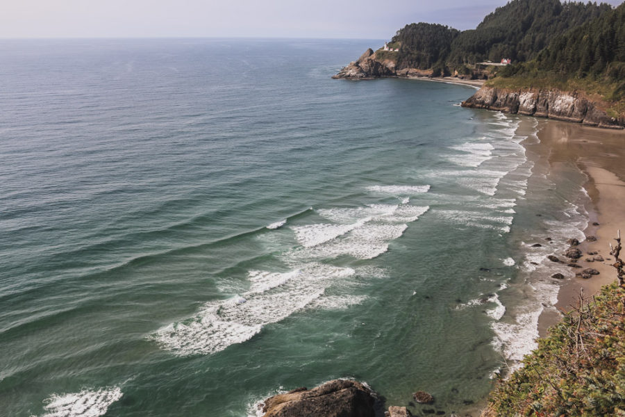 Oregon Coast ocean views while cycling the Pacific Coast Highway