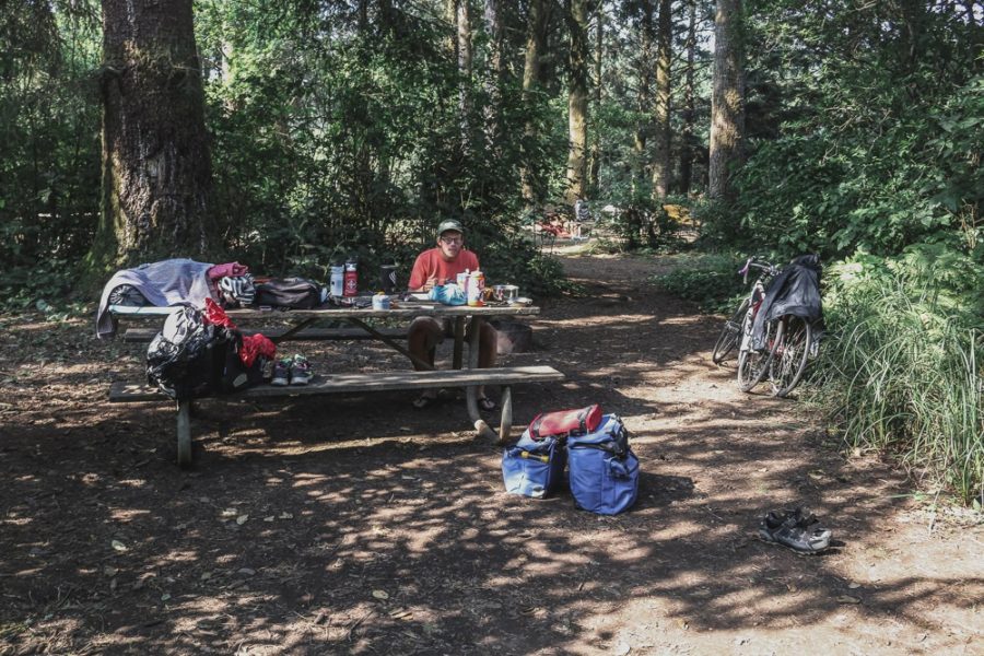 hiker biker camp, seattle to san francisco, Wild camping on pacific coast highway, highway 101, pacific coast bike route, arboursabroad, cycle packing, bikepacking, cycle touring