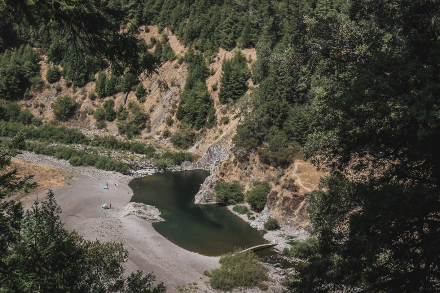 swimming hole along the highway 1 in california, PCH, cycling seattle to san francisco, cycling the pacific coast highway, arboursabroad
