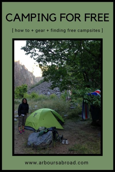 wild camping, camping for free, arboursabroad, how to camp for free
