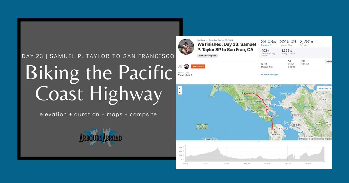 Cycling Samuel P. Taylor to San Francisco bike route information
