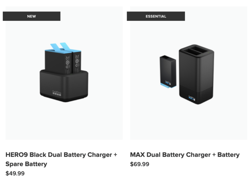 gopro, gopro hero 9 black dual charger, battery, arboursabroad