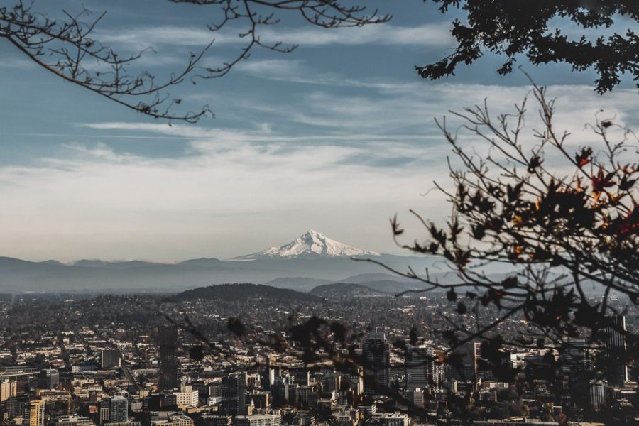 Mt. Hood Summit from Pittock Mansion