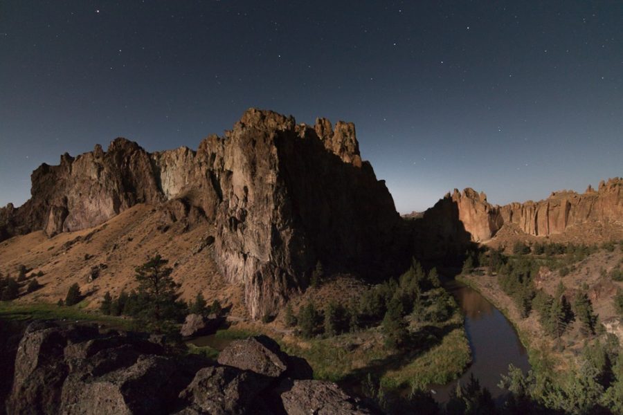 Smith Rock State Park with river from campground