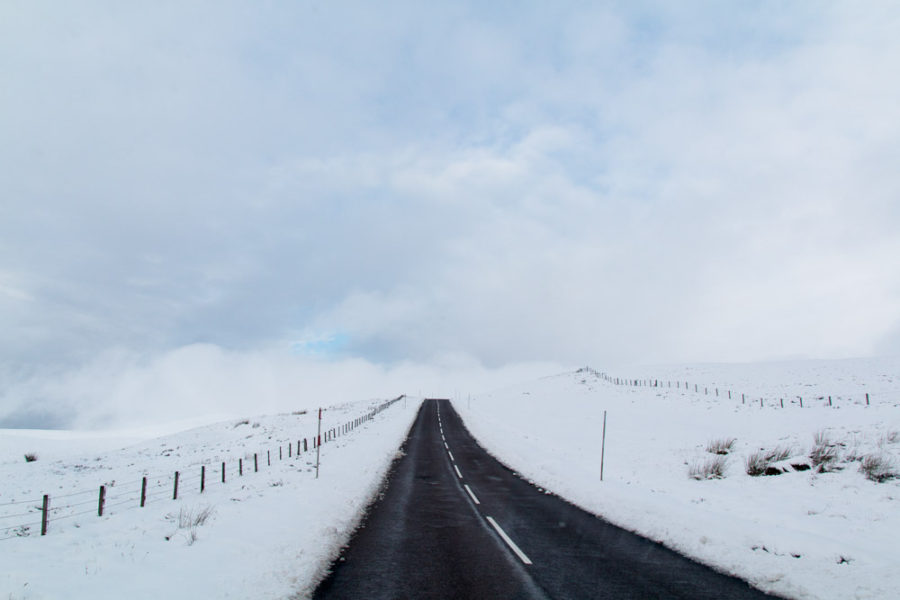 driving in Scotland, scenic drives, ArboursAbroad, Cairngorms National Park with snow