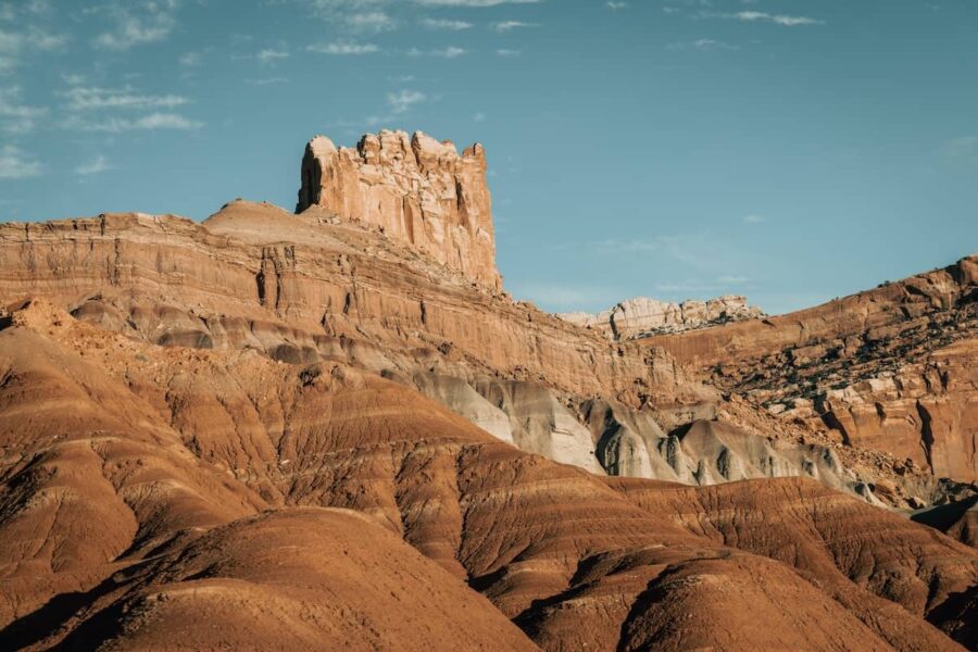 desert rock with blue sky