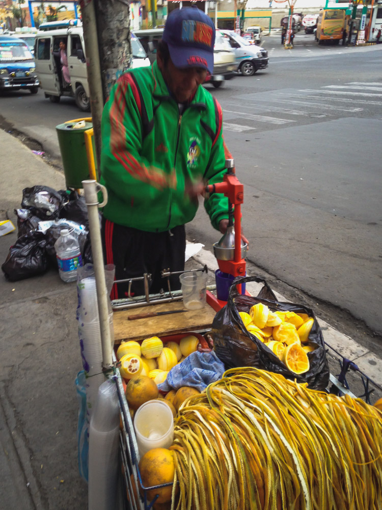 Fruit Juice Stand in Bolivia, ArboursAbroad