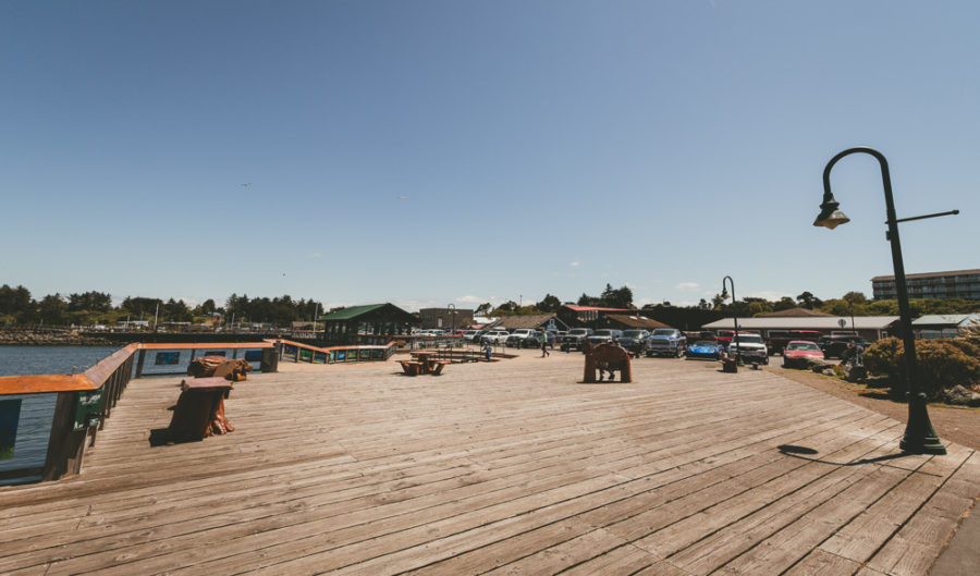 Bandon, Oregon boardwalk and hand carved benches, ArboursAbroad