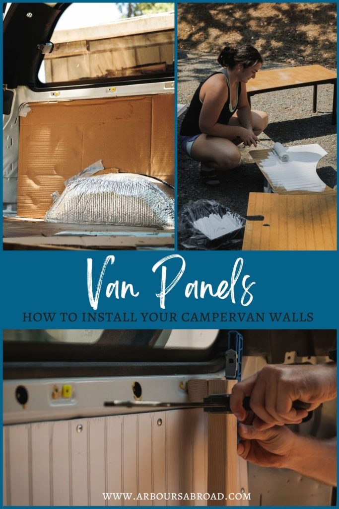 minivan conversion, van panels, step by step guide for van walls, arboursabroad