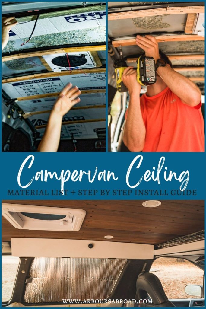 van build guide on installing a campervan ceiling, Arboursabroad, van trails