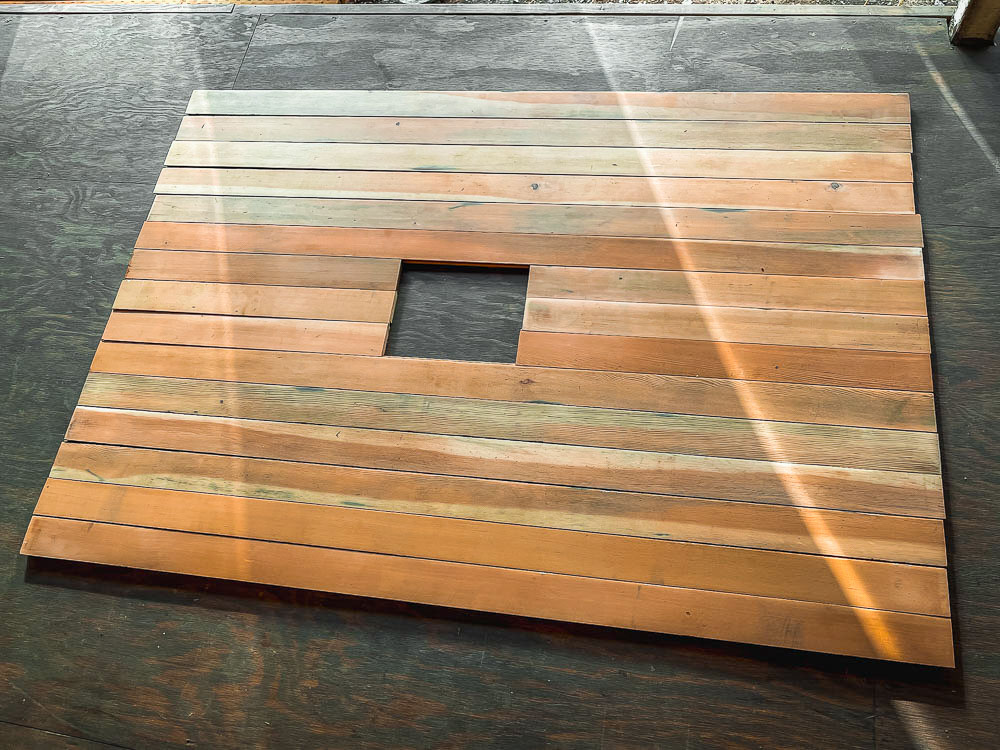 layout of campervan ceiling prior to installation, Arboursabroad, van build