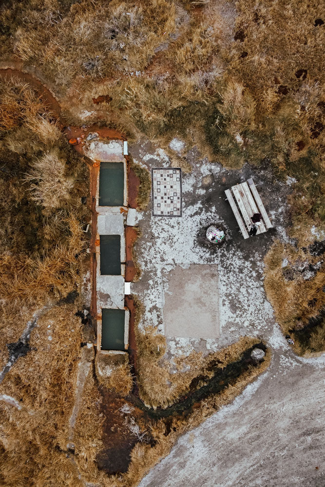 Utah Hot Spring pools, Baker Hot Spring, Drone shot, ArboursAbroad