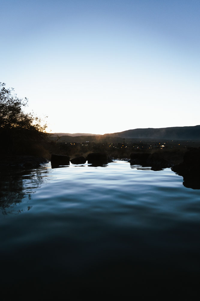 water shot at dusk, arboursabroad, van life, Utah
