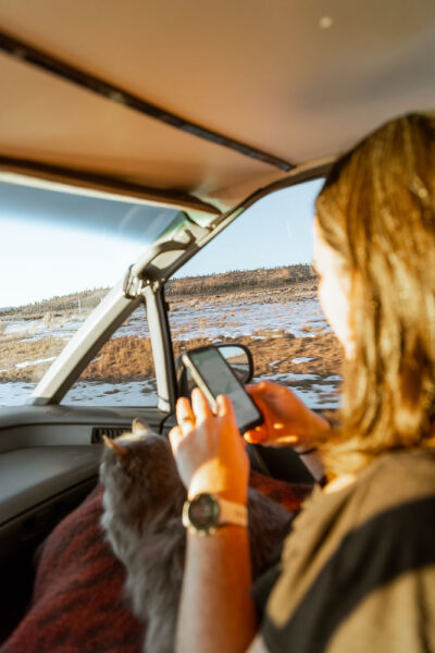 woman navigating in car, Utah scenic drives, arboursabroad