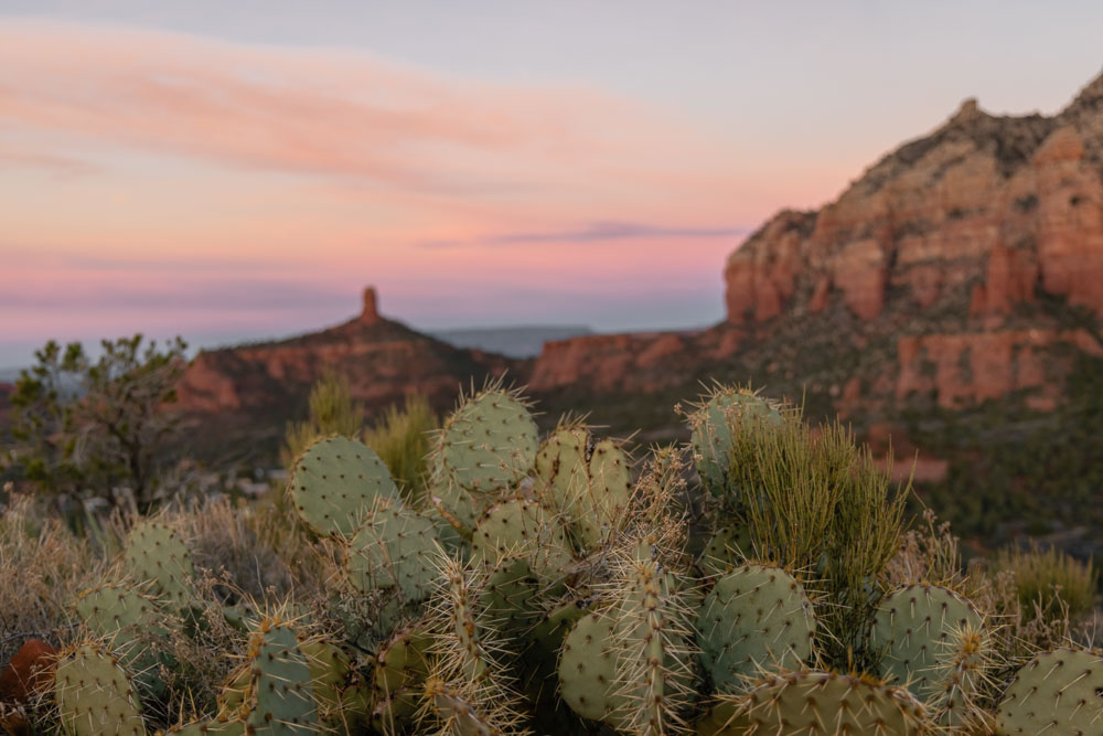 Sugarloaf sunrise hike, Sugarloaf trail Sedona, ArboursAbroad, Arizona,