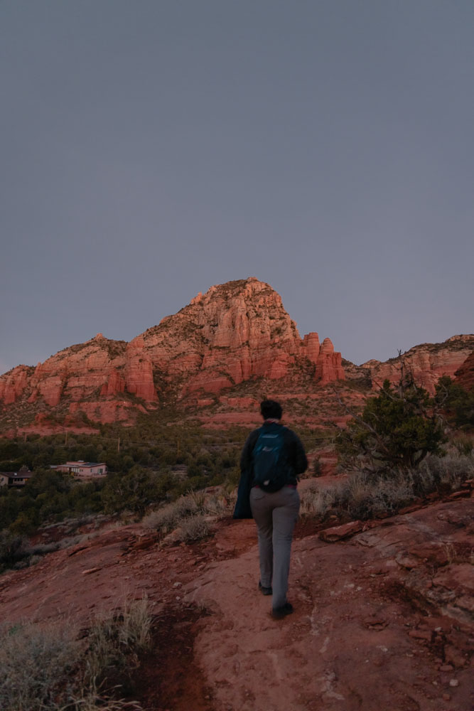 sunrise hike, Sedona, Sugarloaf trail, ArboursAbroad, Arizona