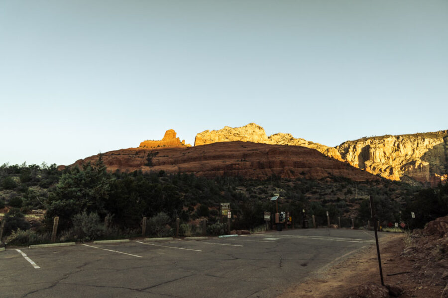 Steamboat Rock at sunrise, ArboursAbroad, Sedona, Arizona